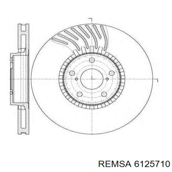Купити 6125710 Remsa Диск заднього гальма