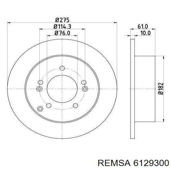 Задні дискові гальма Remsa 6129300 ціна, від 36.71 USD
