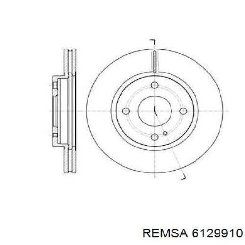 Диск переднього гальма Remsa 6129910 ціна, від 42.05 USD
