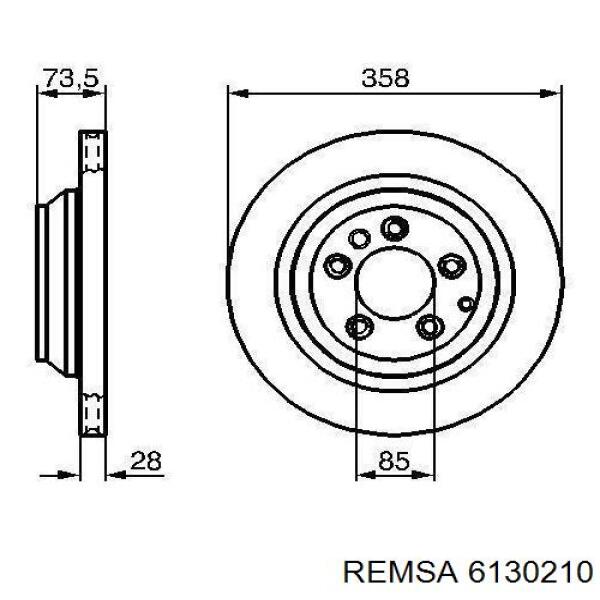 Гальмівні диски 6130210 Remsa