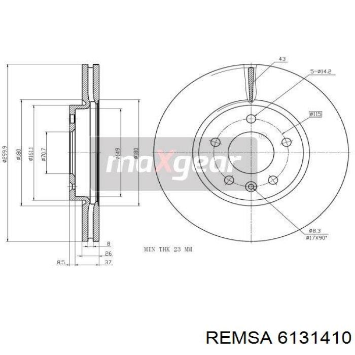 Купити 6131410 Remsa Ротор гальмівний