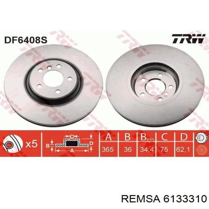 Гальмівні диски передні 6133310 Remsa