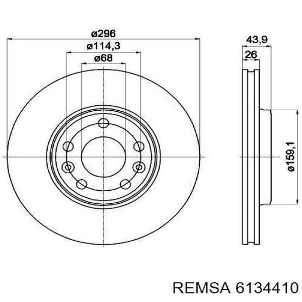 6134410 Remsa Гальмо дискове переднє
