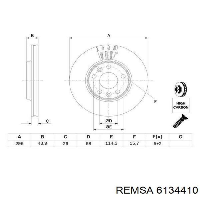 Купити 6134410 Remsa Ротор гальмівний