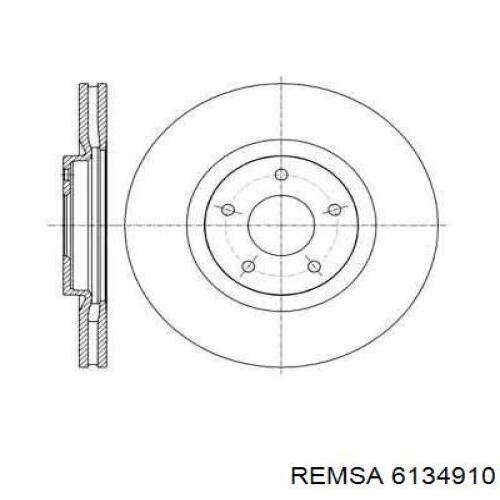 6134910 Remsa диск гальмівний передній