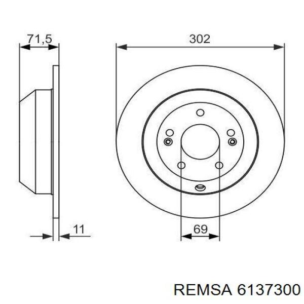 Задні дискові гальма Remsa 6137300 ціна, від 41.32 USD