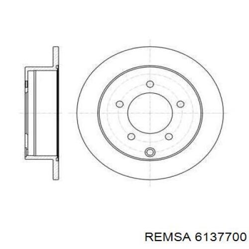 6137700 Remsa диск гальмівний задній