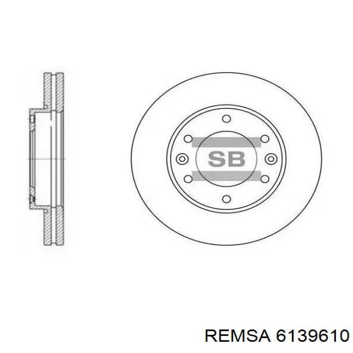Диск гальмівний передній Remsa 6139610