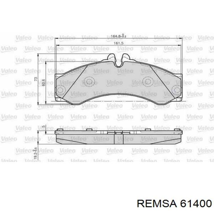 Гальмівні колодки Remsa 61400 ціна, від 23.84 USD