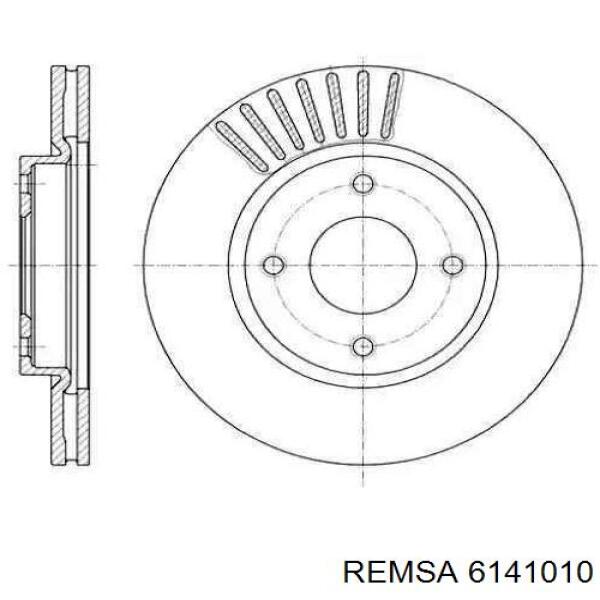 6141010 Remsa диск гальмівний передній