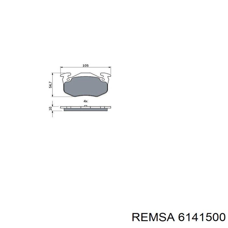 Диск гальмівний задній Remsa 6141500