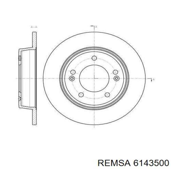 6143500 Remsa диск гальмівний задній