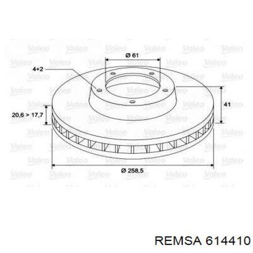 Купити 614410 Remsa Ротор гальмівний