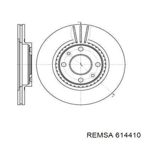 Гальмівні диски передні 614410 Remsa