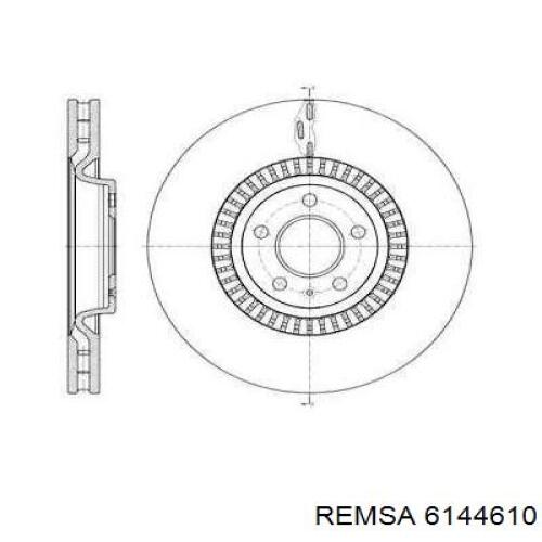 Диск гальмівний передній 6144610 Remsa