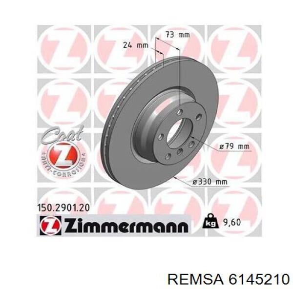 6145210 Remsa Гальмо дискове переднє