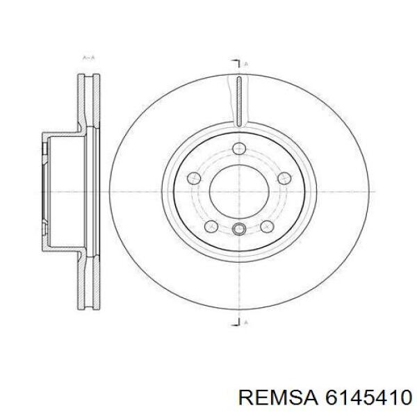 Диск гальмівний передній 6145410 Remsa