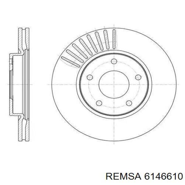 6146610 Remsa диск гальмівний передній