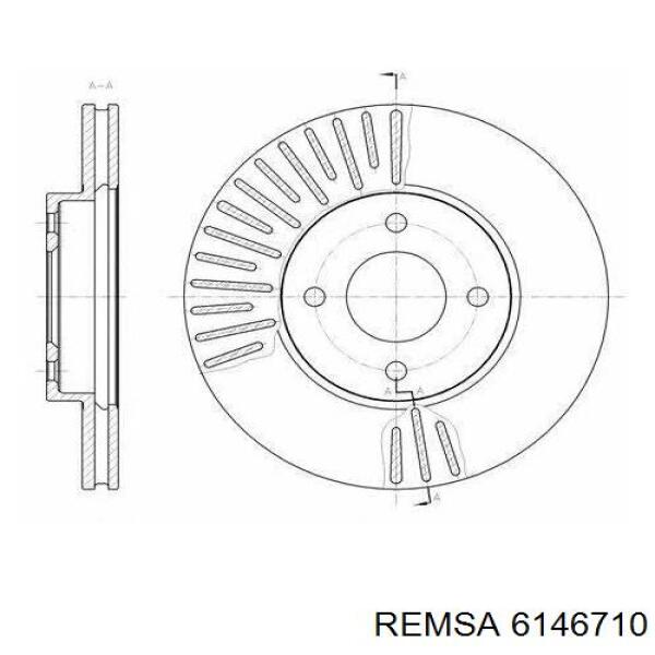 6146710 Remsa Гальмо дискове переднє
