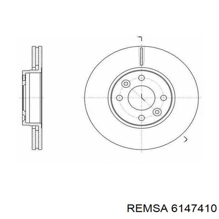6147410 Remsa диск гальмівний передній