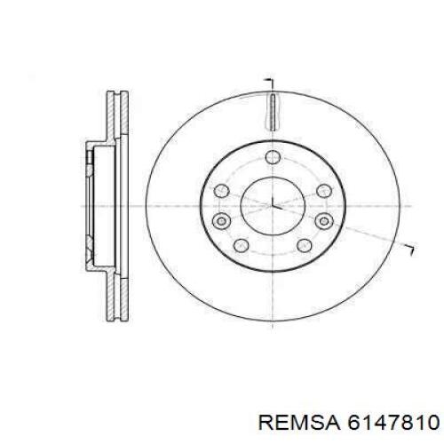 6147810 Remsa диск гальмівний передній