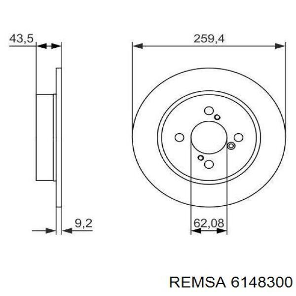 Задні дискові гальма Remsa 6148300 ціна, від 41.05 USD