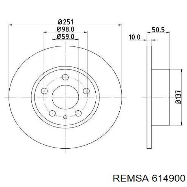 Задні дискові гальма Remsa 614900 ціна, від 28.08 USD