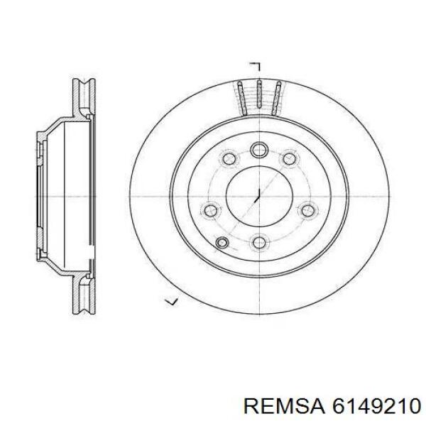 Диск гальмівний задній Remsa 6149210