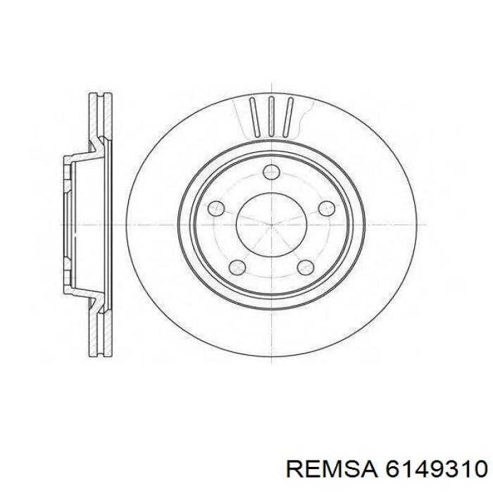Диск гальмівний передній Remsa 6149310