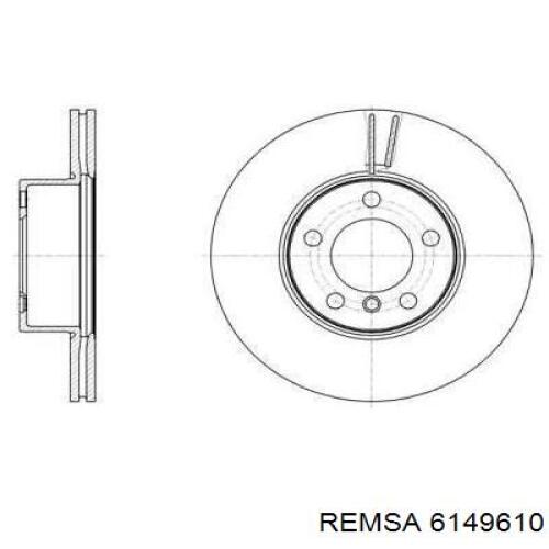 Диск гальмівний передній 6149610 Remsa