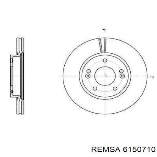 6150710 Remsa диск гальмівний передній