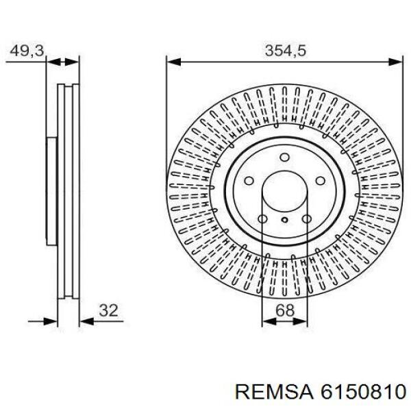 Купити 6150810 Remsa Ротор гальмівний