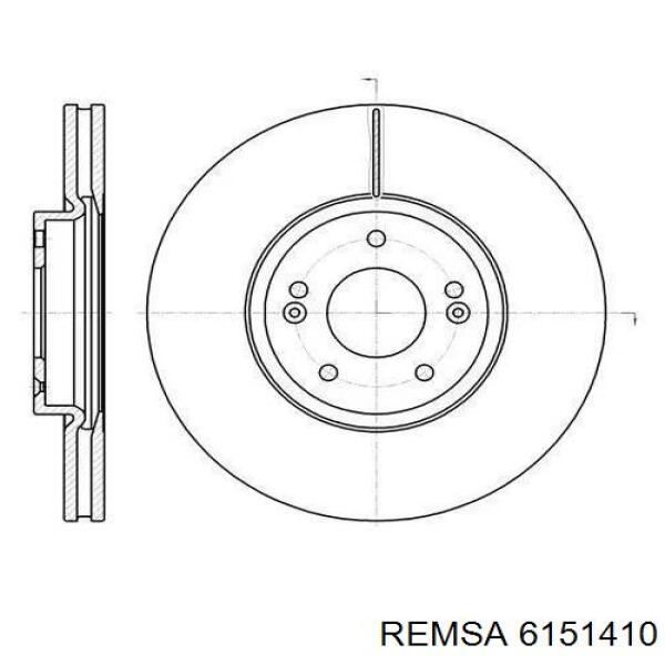 Гальмівні диски передні 6151410 Remsa