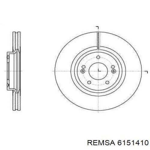 Диск гальмівний передній Remsa 6151410