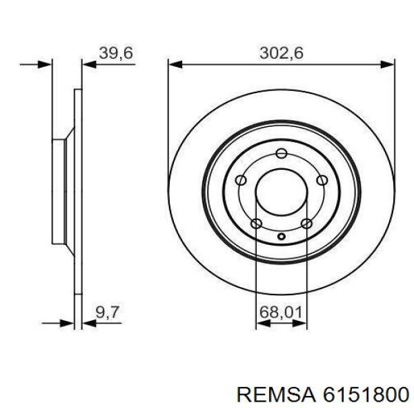 Задні дискові гальма Remsa 6151800 ціна, від 11.39 USD