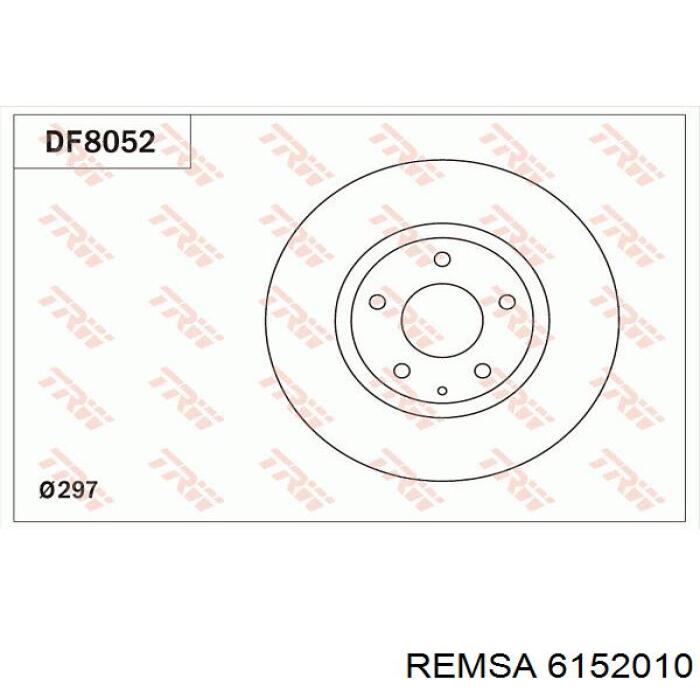 6152010 Remsa диск гальмівний передній