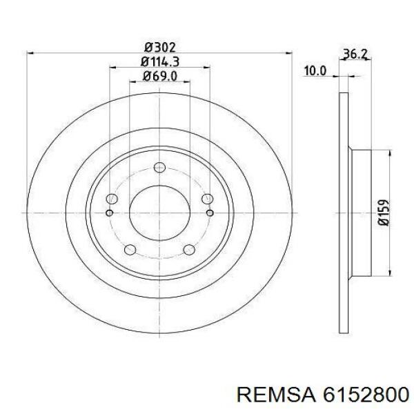Задні дискові гальма Remsa 6152800 ціна, від 40.63 USD