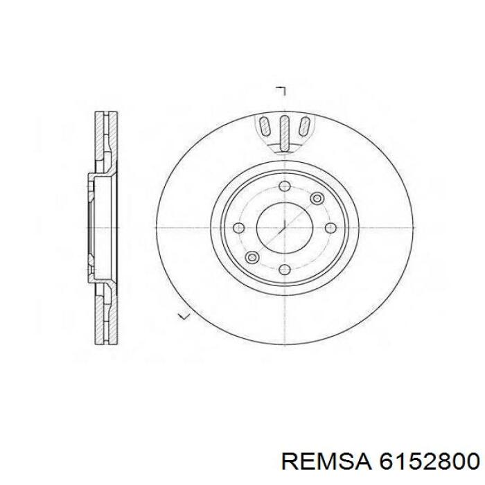 Купити 6152800 Remsa Диск заднього гальма