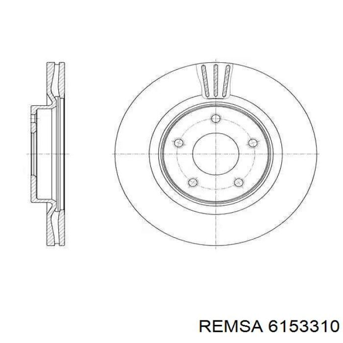 Гальмівні диски передні 6153310 Remsa