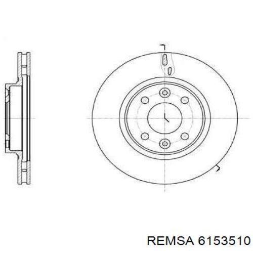 6153510 Remsa диск гальмівний передній