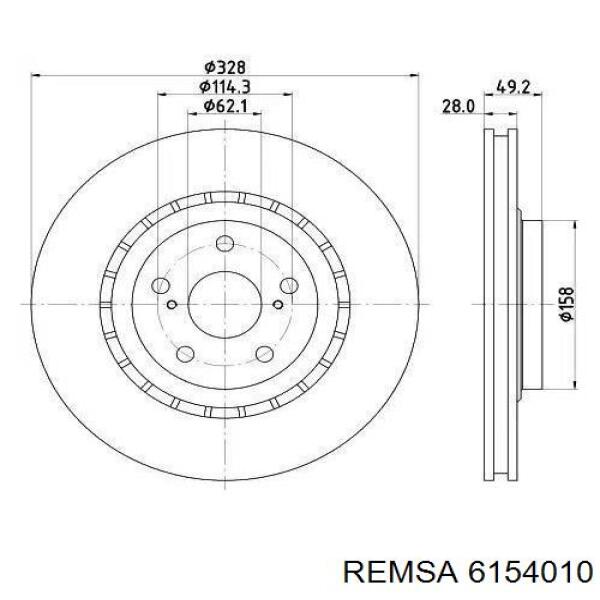 Купити 6154010 Remsa Ротор гальмівний