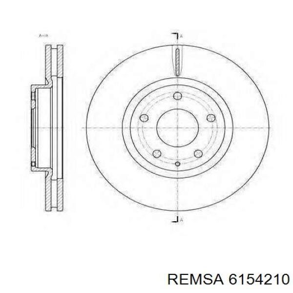 Диск гальмівний передній Remsa 6154210