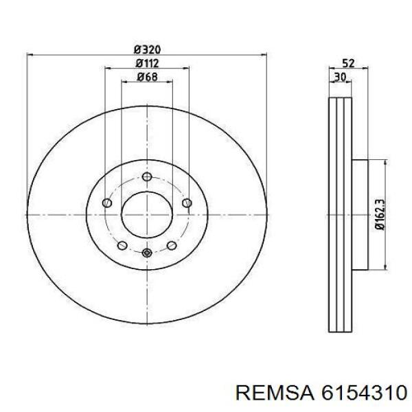 Купити 6154310 Remsa Ротор гальмівний