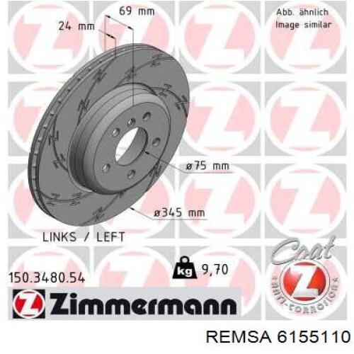 Задні дискові гальма Remsa 6155110 ціна, від 96.63 USD
