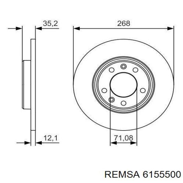 Гальмівні диски 6155500 Remsa