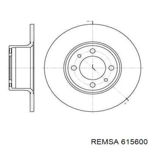 615600 Remsa диск гальмівний передній