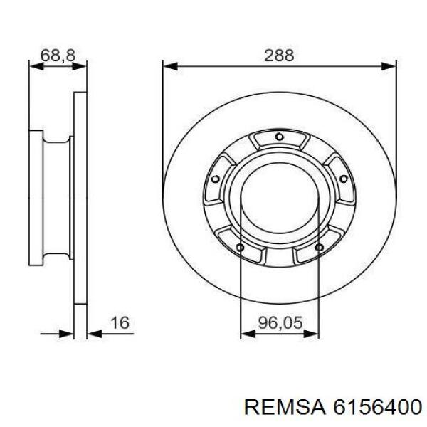 6156400 Remsa Дискові гальма