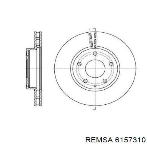 Диск переднього гальма Remsa 6157310 ціна, від 53.26 USD