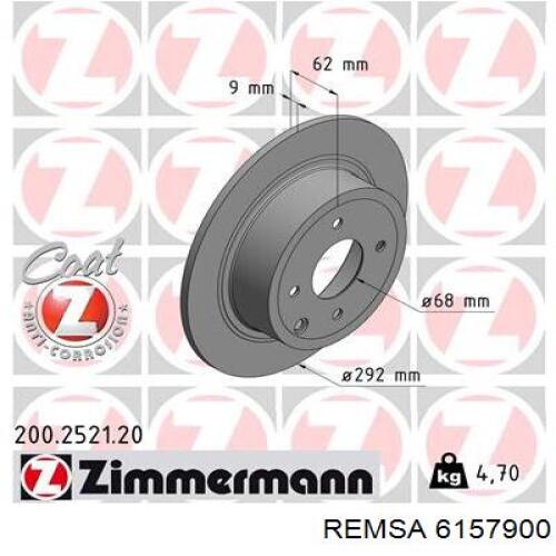 Задні дискові гальма Remsa 6157900 ціна, від 33.19 USD