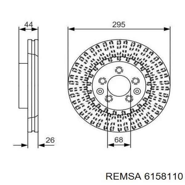 Диск гальмівний передній Remsa 6158110